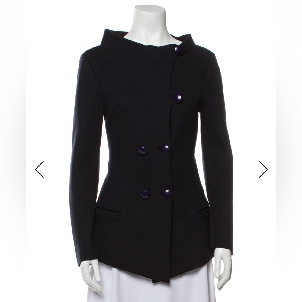 Vintage Giorgio Armani Made in Italy Asymmetric Wool Jacket Blazer